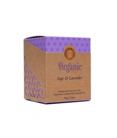 Candela Organic con Foglie di Salvia & Lavanda 200 gr Voganto