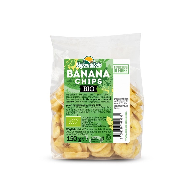 Banana Chips Bio 150 gr Sapore di Sole Effegi