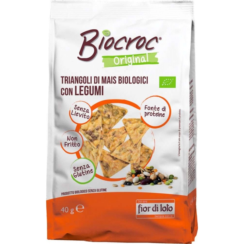 Biocroc Triangoli con Legumi Senza Glutine Fior di Loto