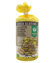 Gallette al Riso Nero Italiano e Curcuma Senza Glutine Probios